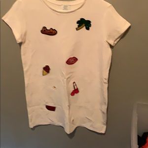 T-shirt dress with patches